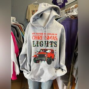 New unisex Christmas lights jeep hoodie